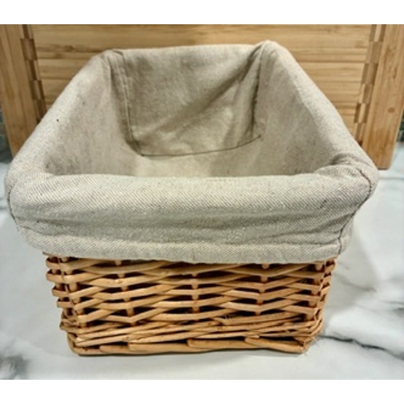 Modern Wicker Storage Basket w/ Washable Liner - Monogrammed Things