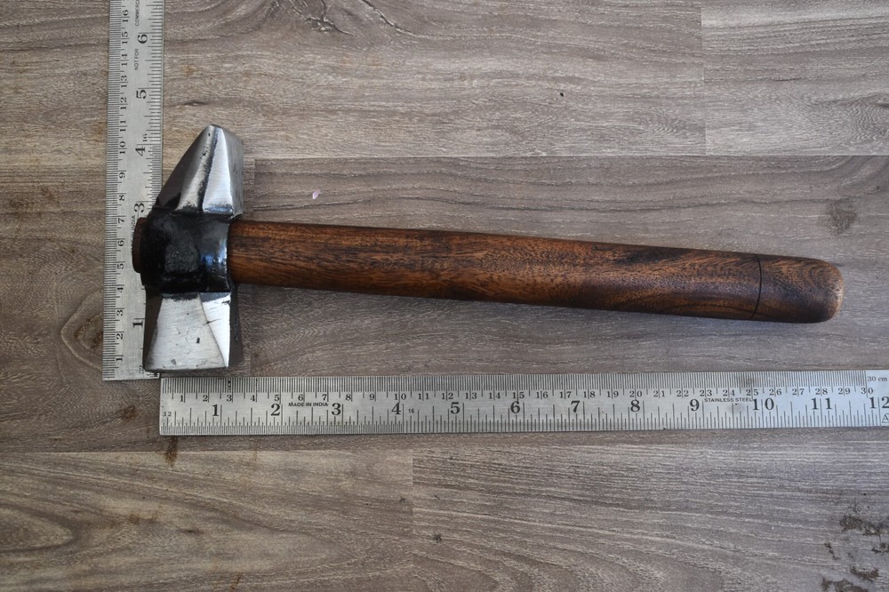 Blacksmith Hammer Iron Handforged Wood Working Square Head Hammer Tool Workshop