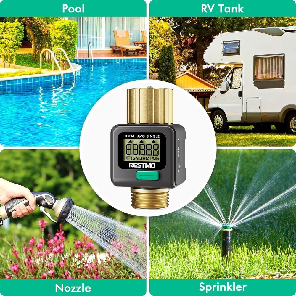 Precision Brass Water Flow Meter with LCD Display for Efficient Water Management