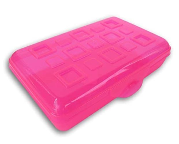 Sterilite Pencil Case Box -  Pink Transparent