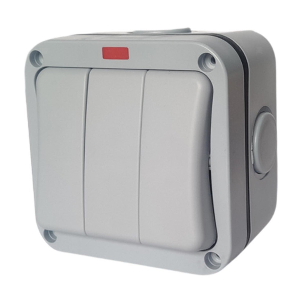 IP66 Waterproof Switch Wall Switch Three Open Design Anti Fall Electrical Switch