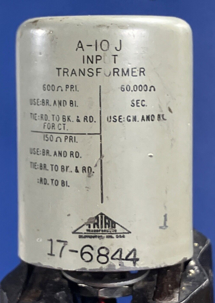 TRIAD A-10J  Microphone Input Audio Transformer,  Tested & Working  - RARE !