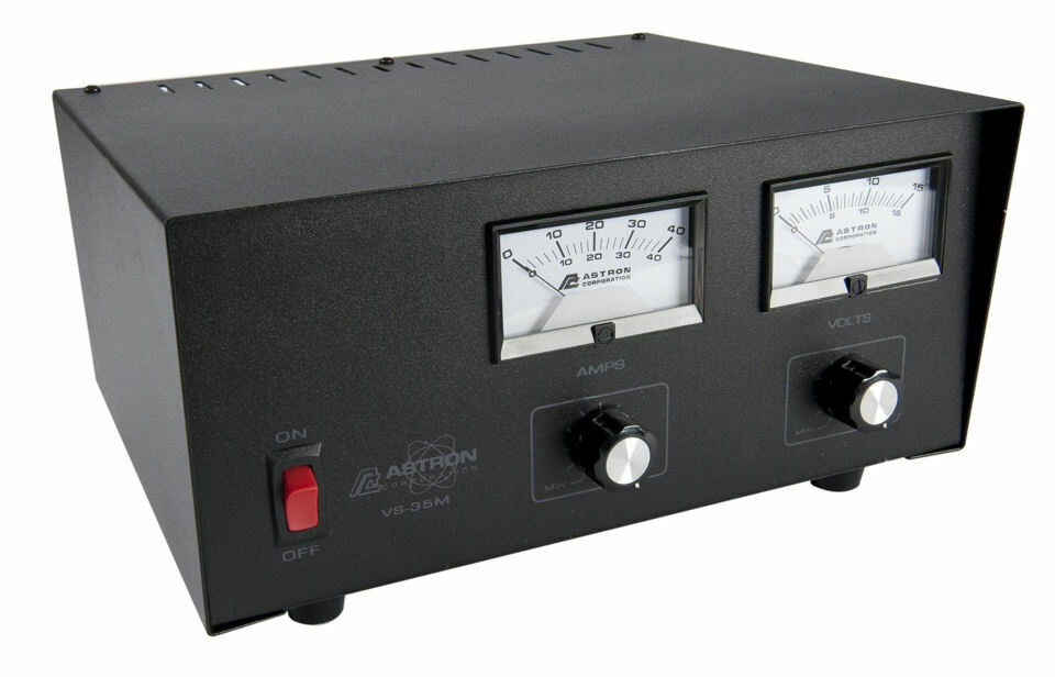 Astron VS-35M-AP Desktop Variable Voltage (2-15VDC) 35Amp Linear PSU with Meters