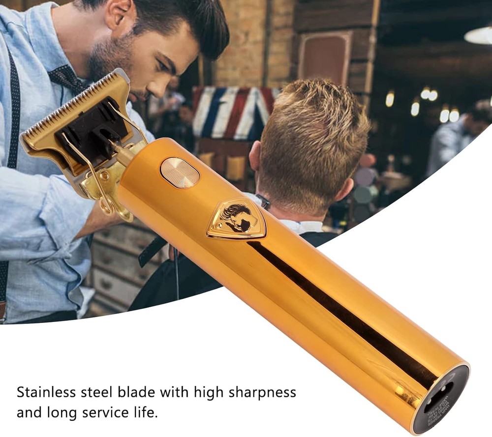 CHICIRIS USB Rechargeable Electric Beard Trimmer Powerful Gold