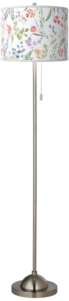 Spring's Joy Brushed Nickel Pull Chain Floor Lamp