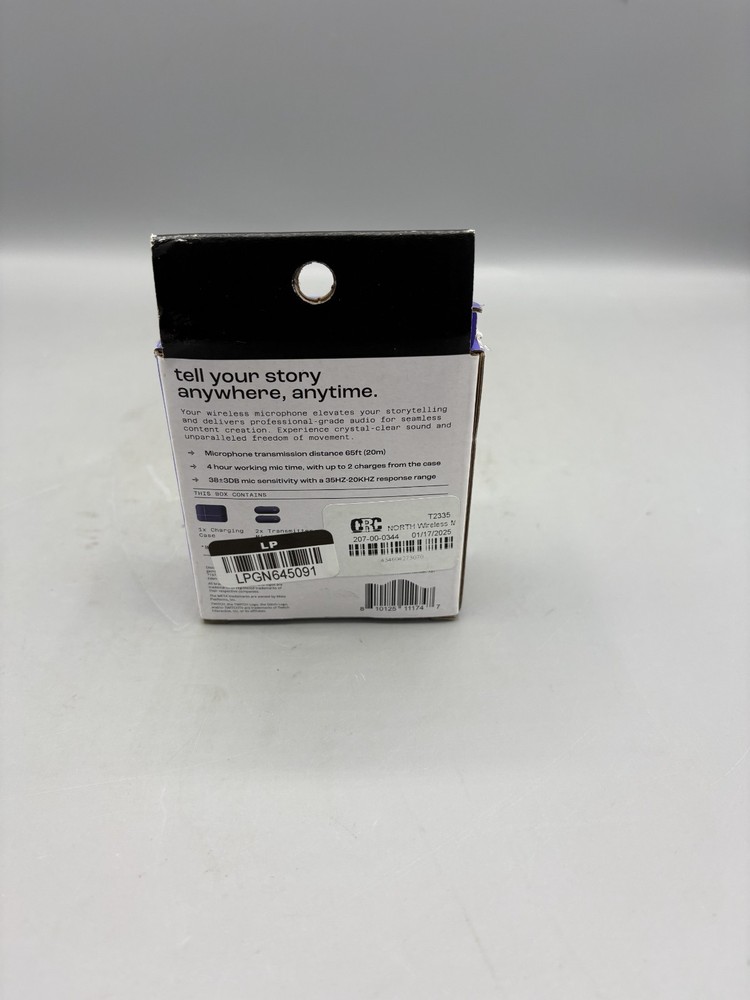 NORTH Wireless Microphone with no Cord (USB-C) - Open Box