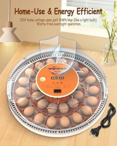 30 Incubators for Hatching Eggs, Egg Incubator with Automatic Egg Turning and Hu