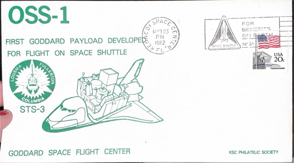 1982 OSS-1 First Goddard Payload Developed For Flight STS-3 Space Cover