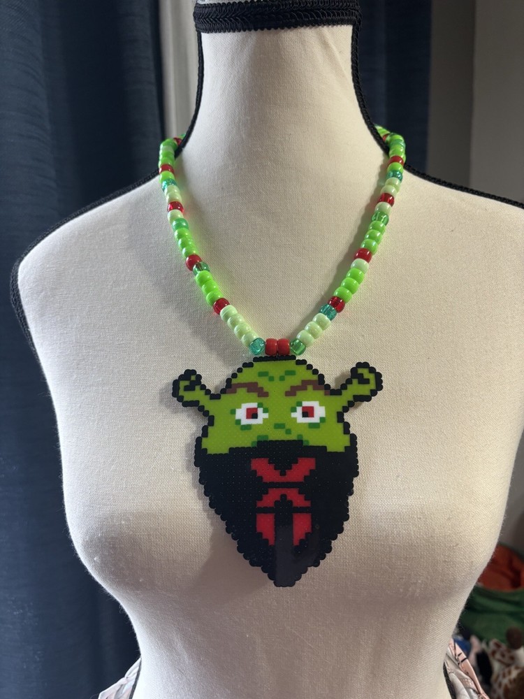 Shrek Excision Rave Kandi Necklace Perlr