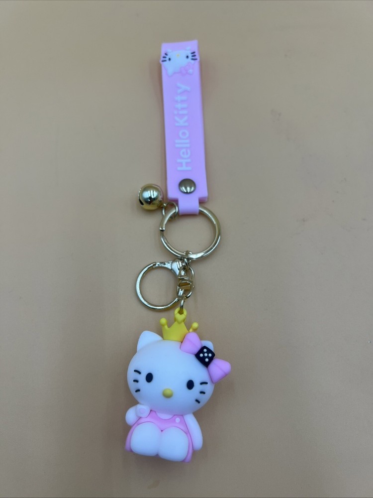Pink and white Hello Kitty keychain New Sanrio
