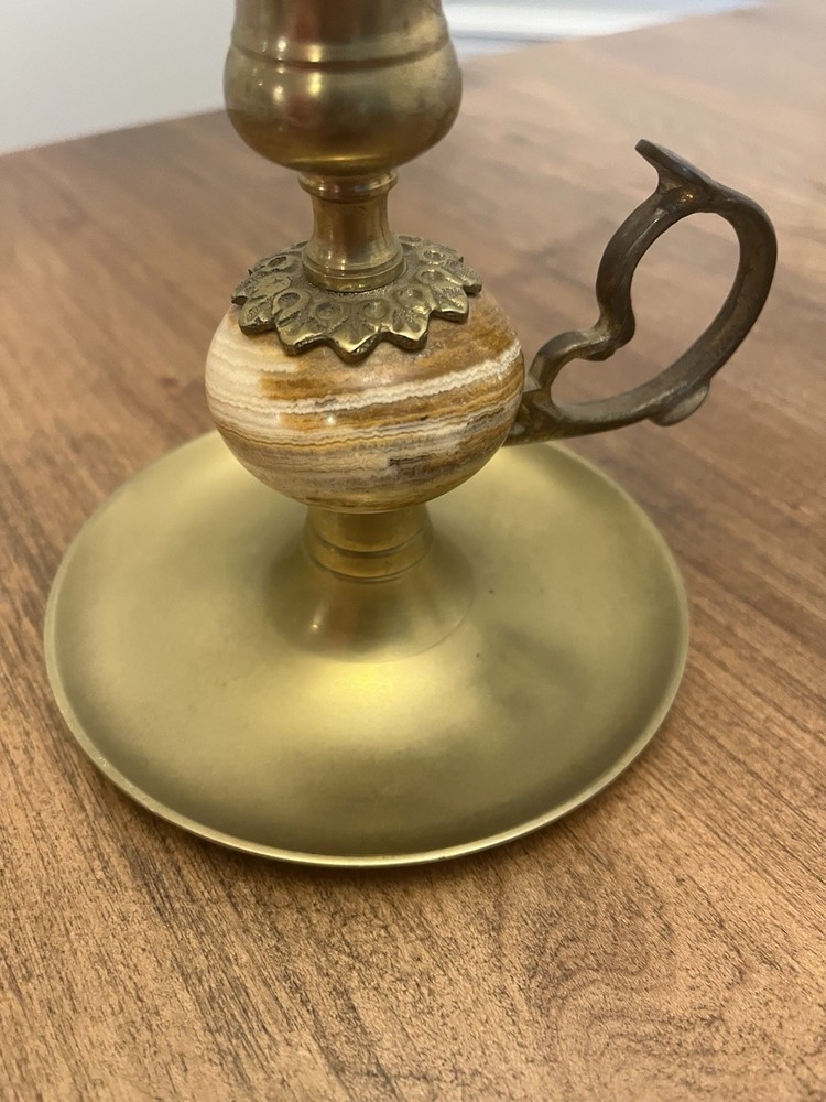 Brass Candlestick Chamber Candle Holder Cottagecore Small Rustic