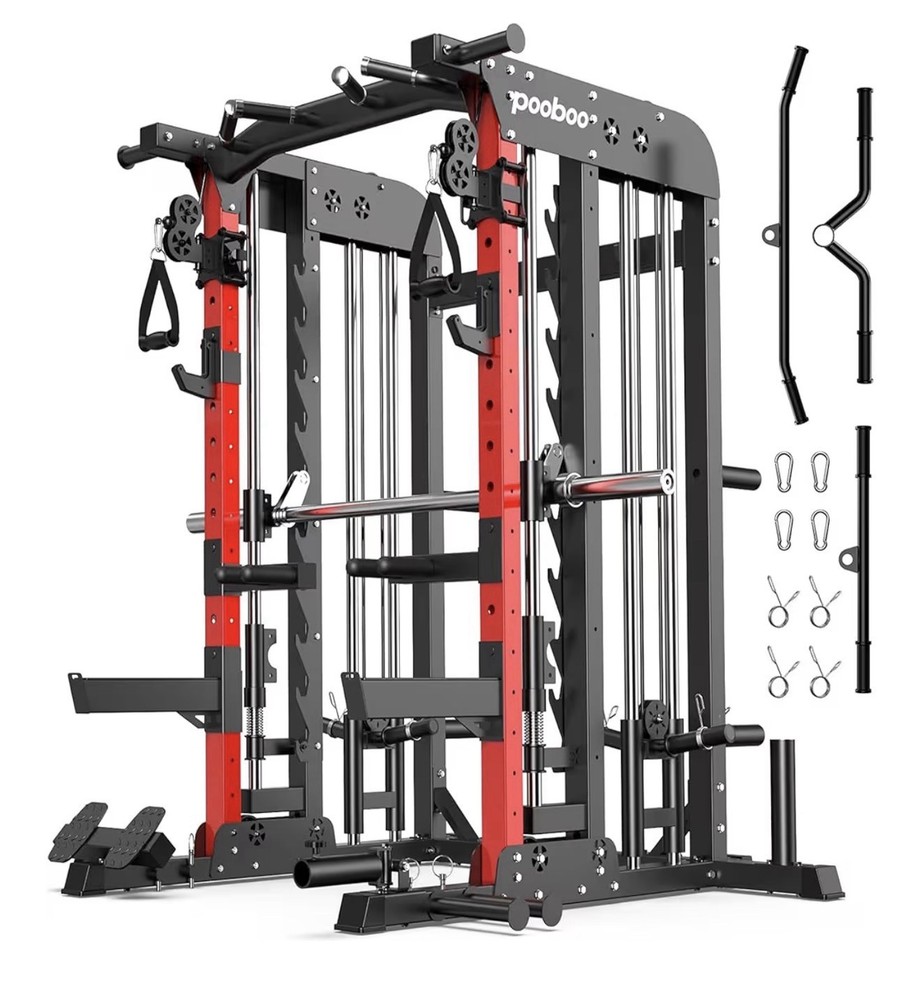 Multifuntional Machine Power Cage, 2000LBS Squat Rack, LAT-Pull Down System