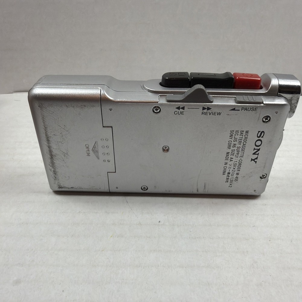 Sony M-455 Microcassette Recorder Handheld Audio Recorder Read Description