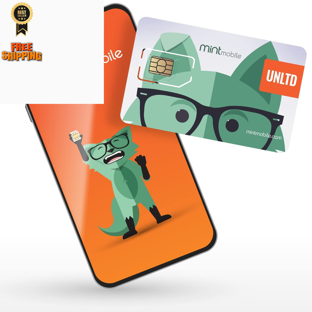 $30/mo. Mint Mobile Phone Plan with Unlimited Talk, Text & Data for 3 Months...