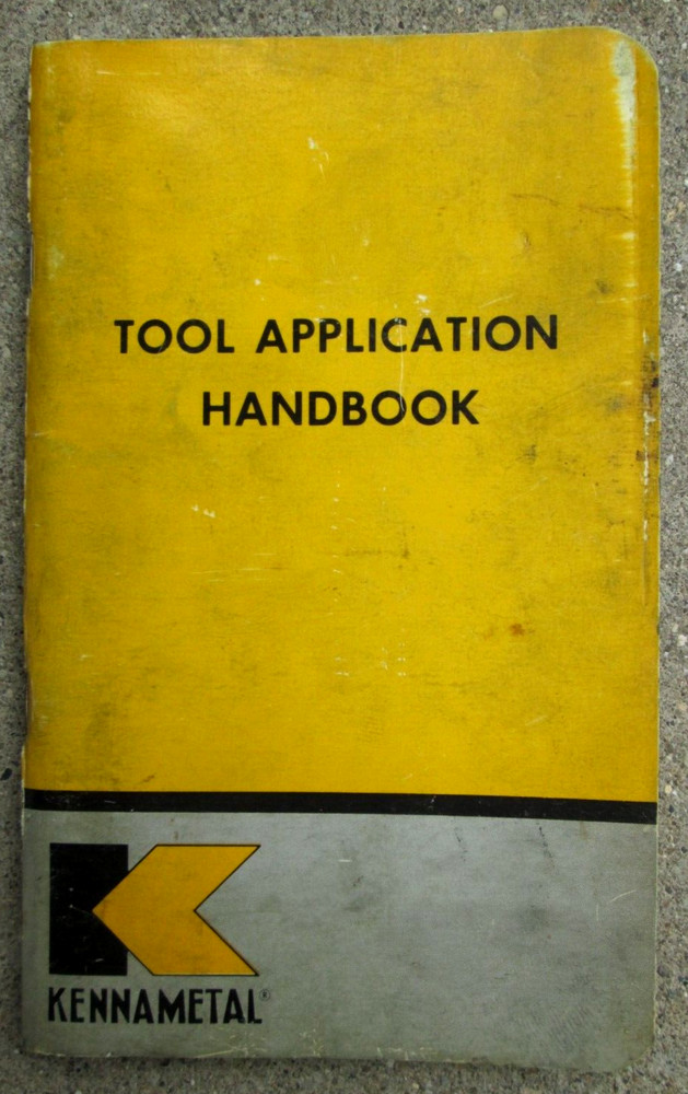 Kennametal Tool Application Handbook No. 10 1960's