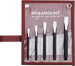 Paramount 5 Piece Cold Chisel Set: 5/16", 3/8", 7/16", 1/2", and 5/8"