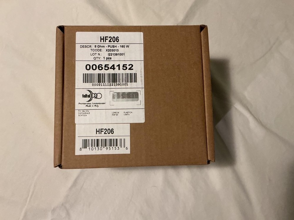 Faital Pro HF206-8 2-in High Frequency Dome Compression Driver, 8 ohms