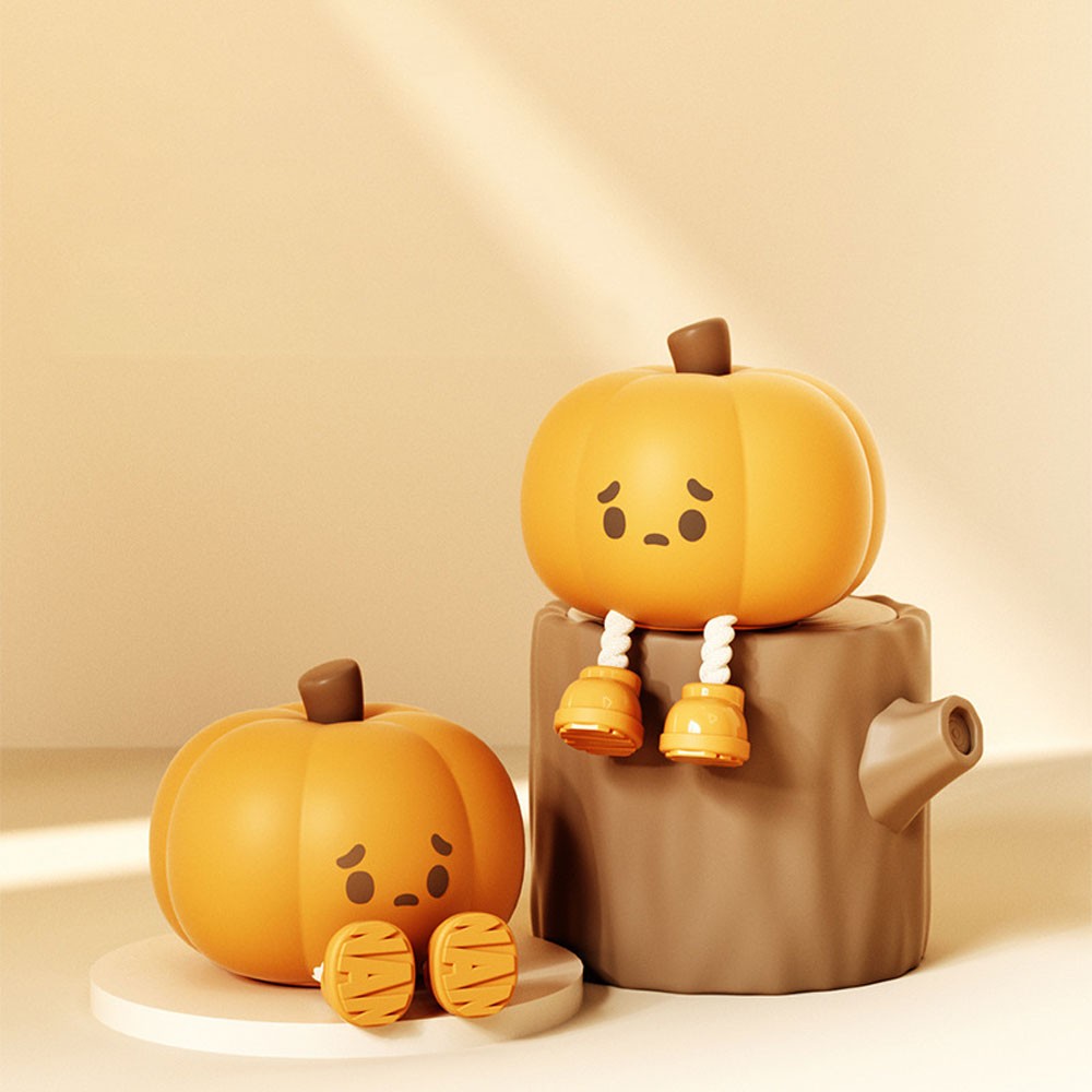 Night Light Cute Pumpkin Silicone Lamp Halloween Portable with Timer Touch CW