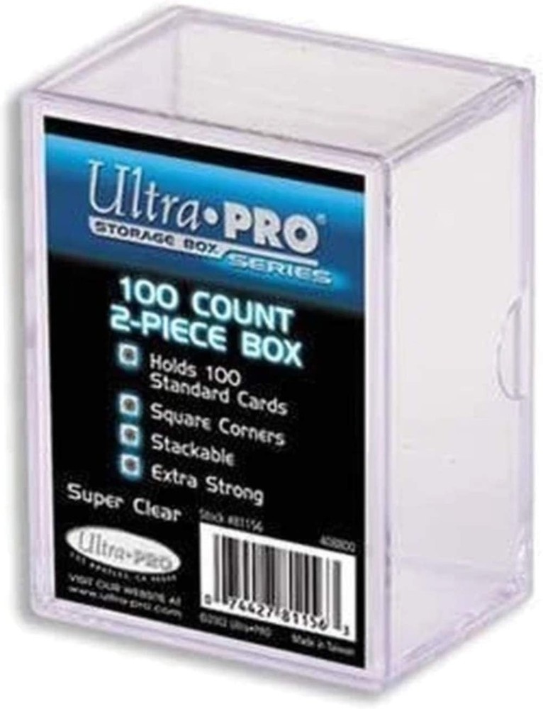 Stackable 2-Piece Card Box for 100 Standard Size Cards - Magnetic Closure