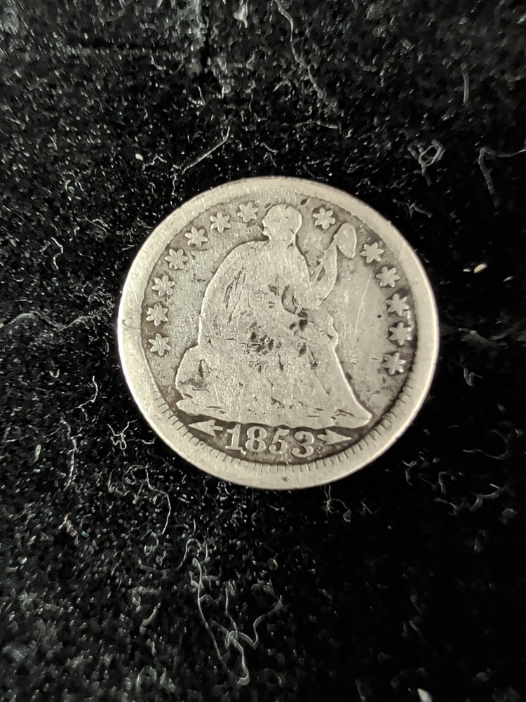 1853 Half Dime Circulated
