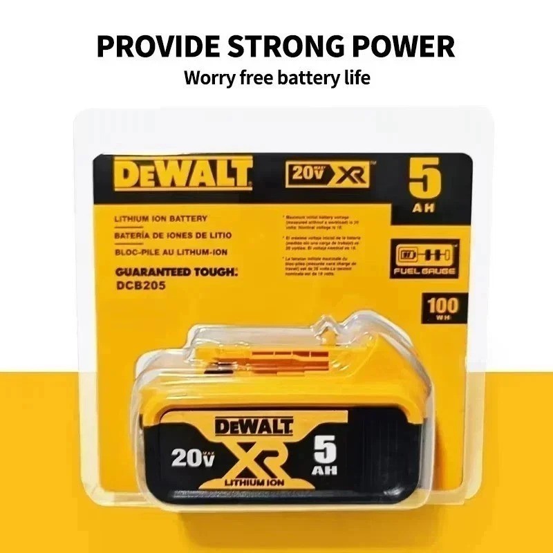 2 Pack DEWALT DCB205 20V Max XR 5.0Ah Lithium-Ion Battery