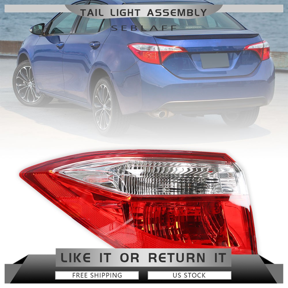 For Toyota Corolla 2014-2016 Outer Tail Light Rear Brake Lamp Driver Left Side
