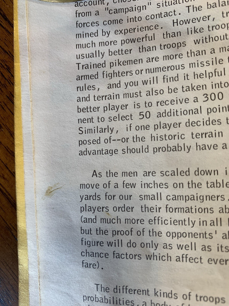 Chainmail-rules for medieval miniatures, 2nd Edition, 2nd printing 1972