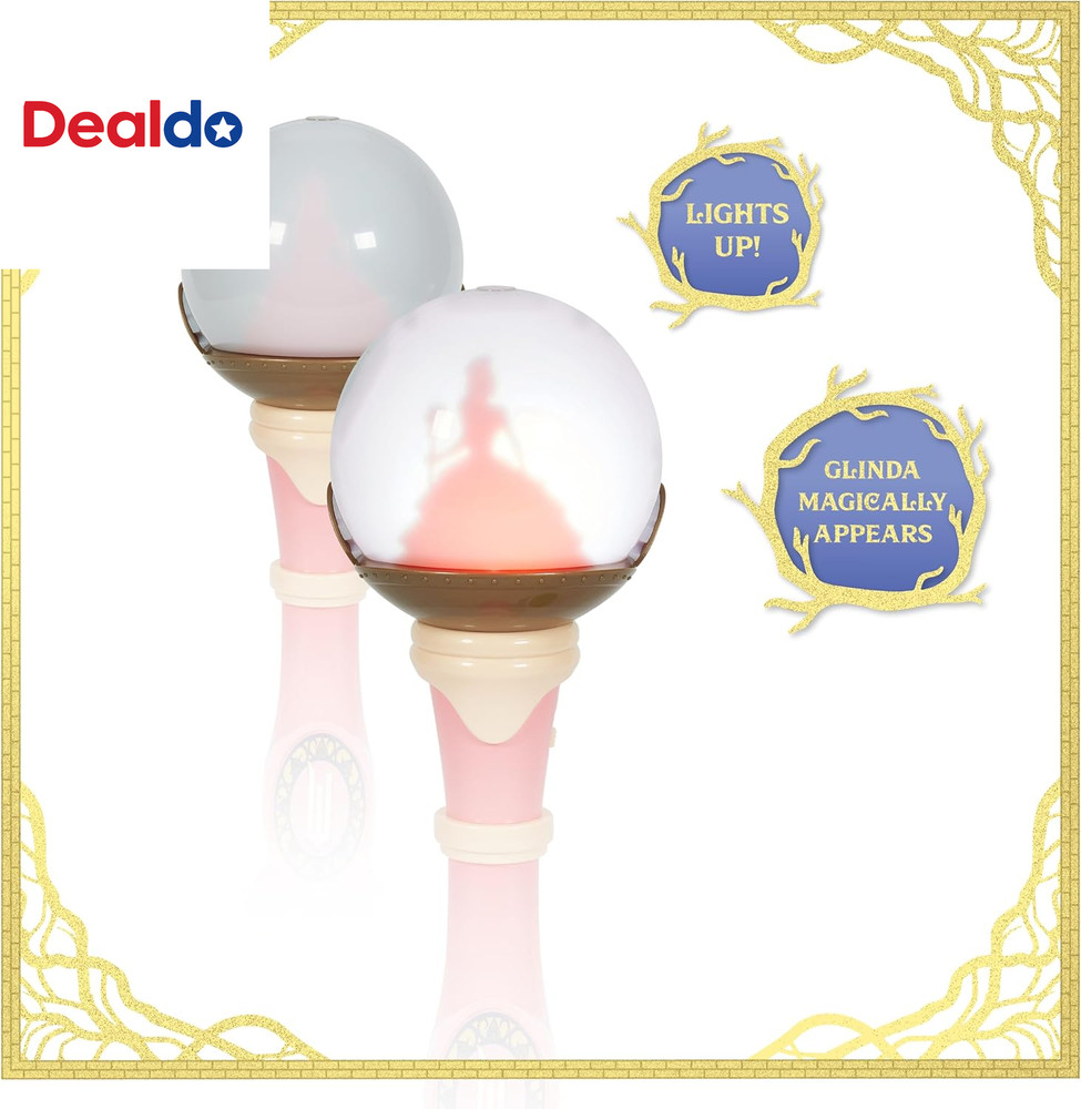 Wicked Glinda Light and Sound Musical Bubble Wand, Includes Bubble Solution