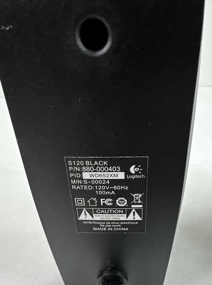 Logitech S120 Desktop Speaker System Black