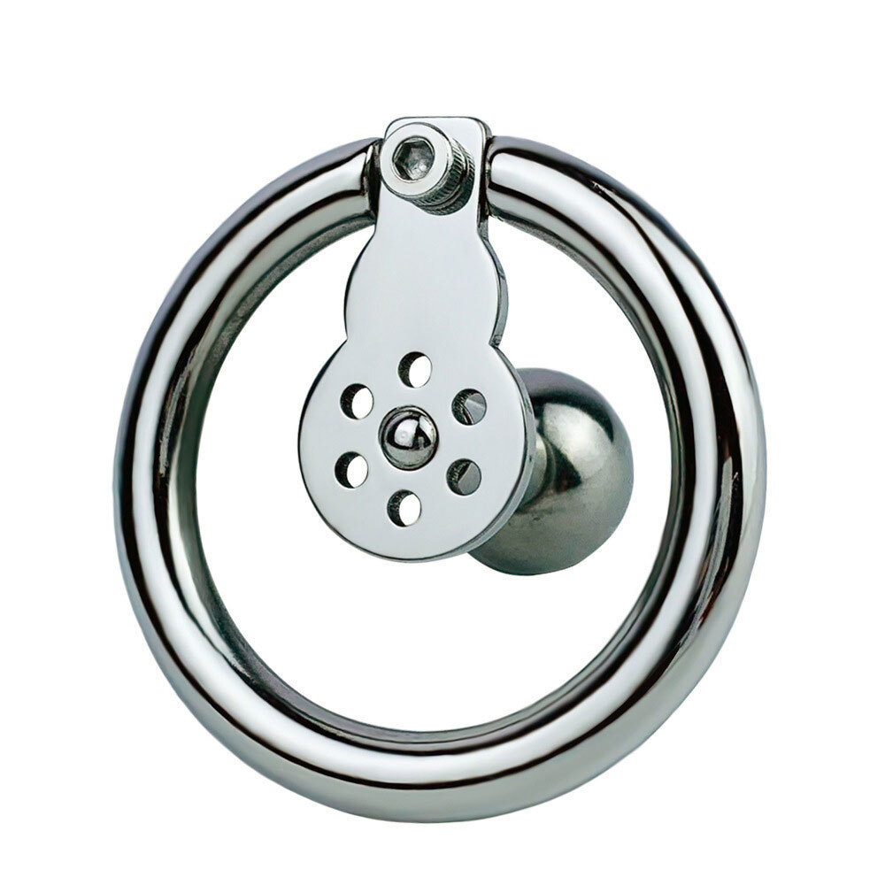 Men Inverted Chastity Cage Plug with 22MM Solid Metal ball Sissy Chastity Device