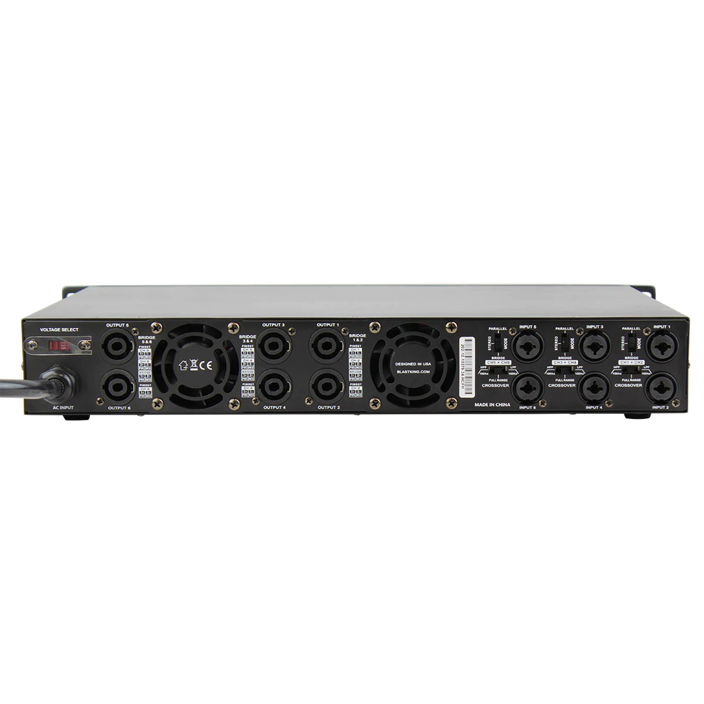 Blastking D600.6 3600 Watt 6 Channel Class D Amplifier