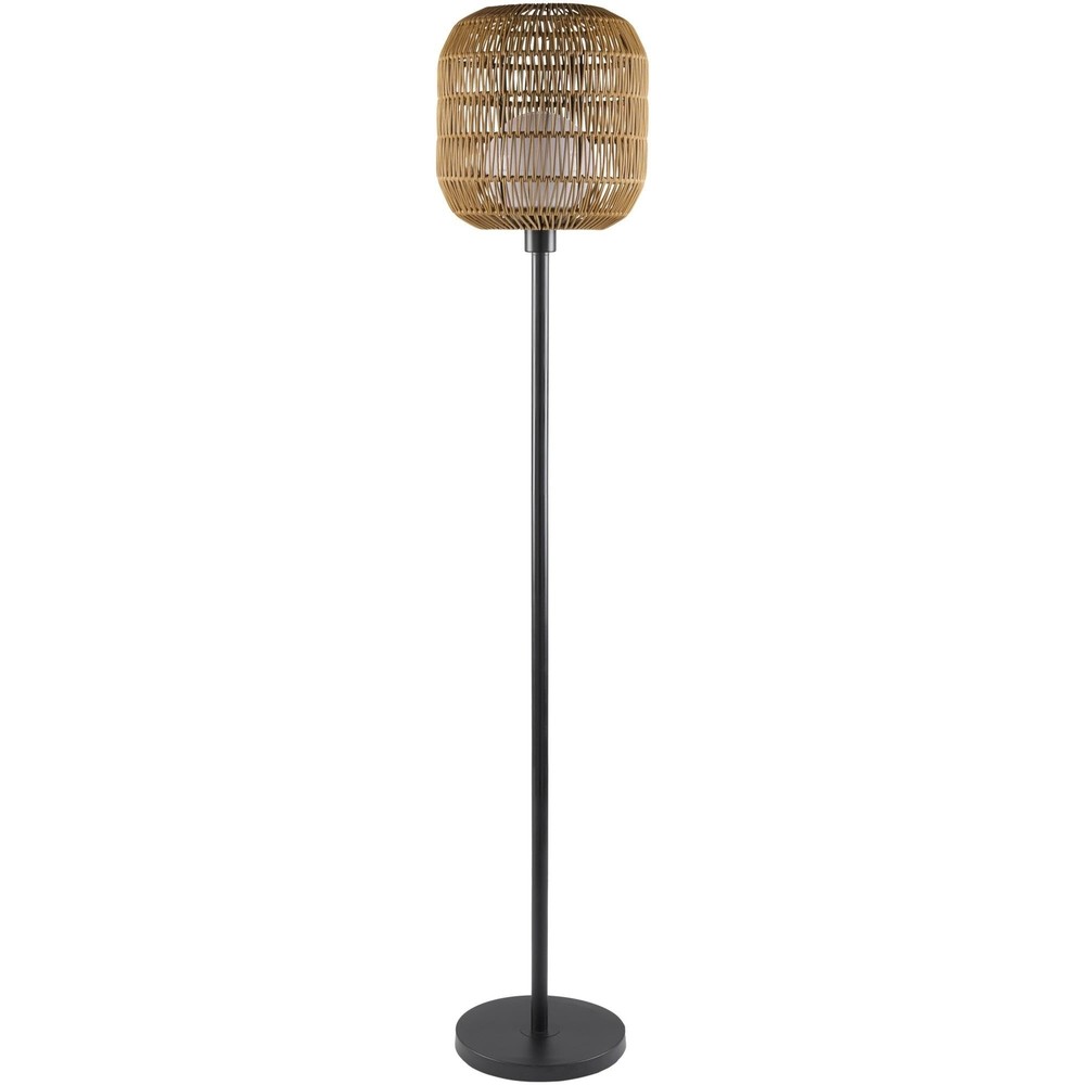 Global Accent Floor Lamp Black Brown Traditional Transitional