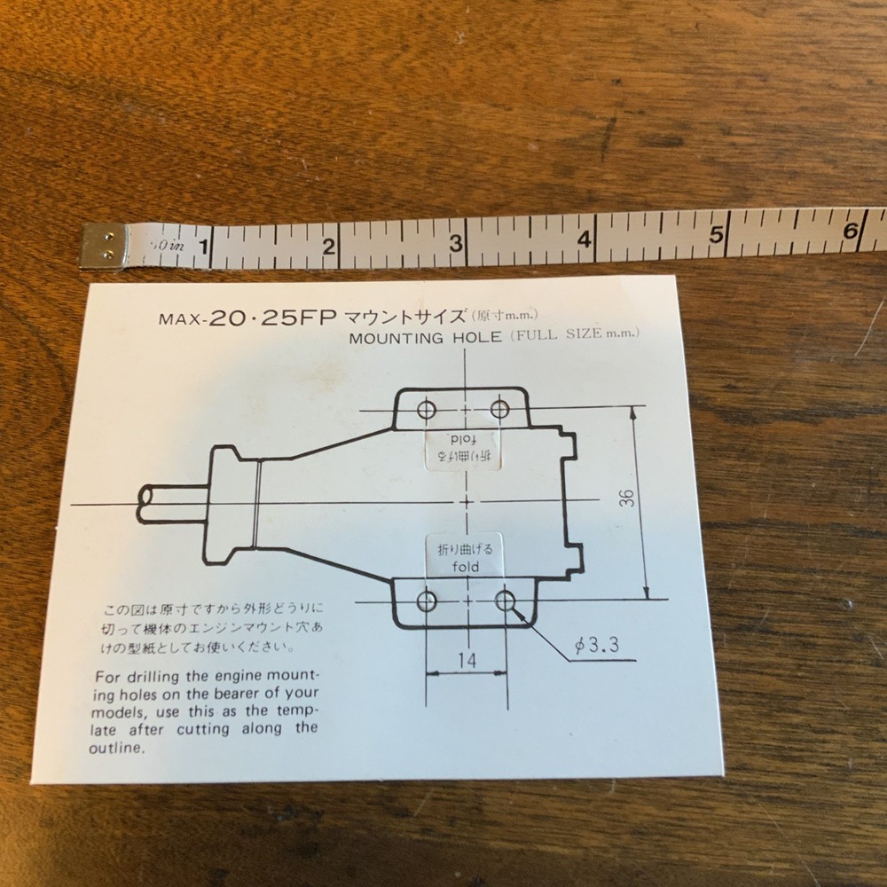 Vintage O.S. ENGINES Decal Sheets & Engine mount Template