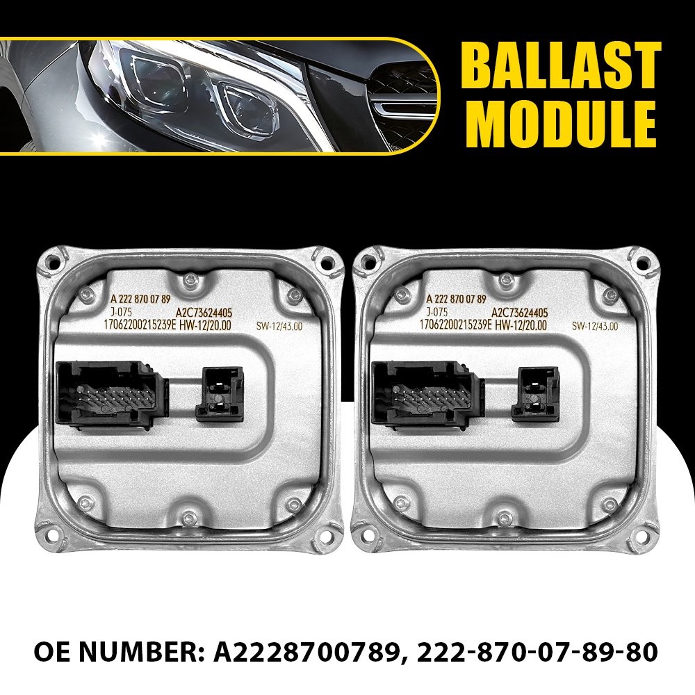 2x For Mercedes LED Headlight Control Unit Module Computer Ballast A2228700789
