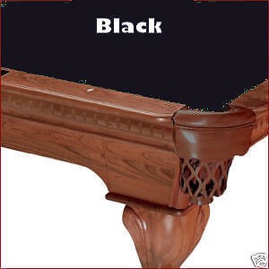 8' Pro Oversized Black ProLine Classic TEFLON Billiard Pool Table Cloth Felt