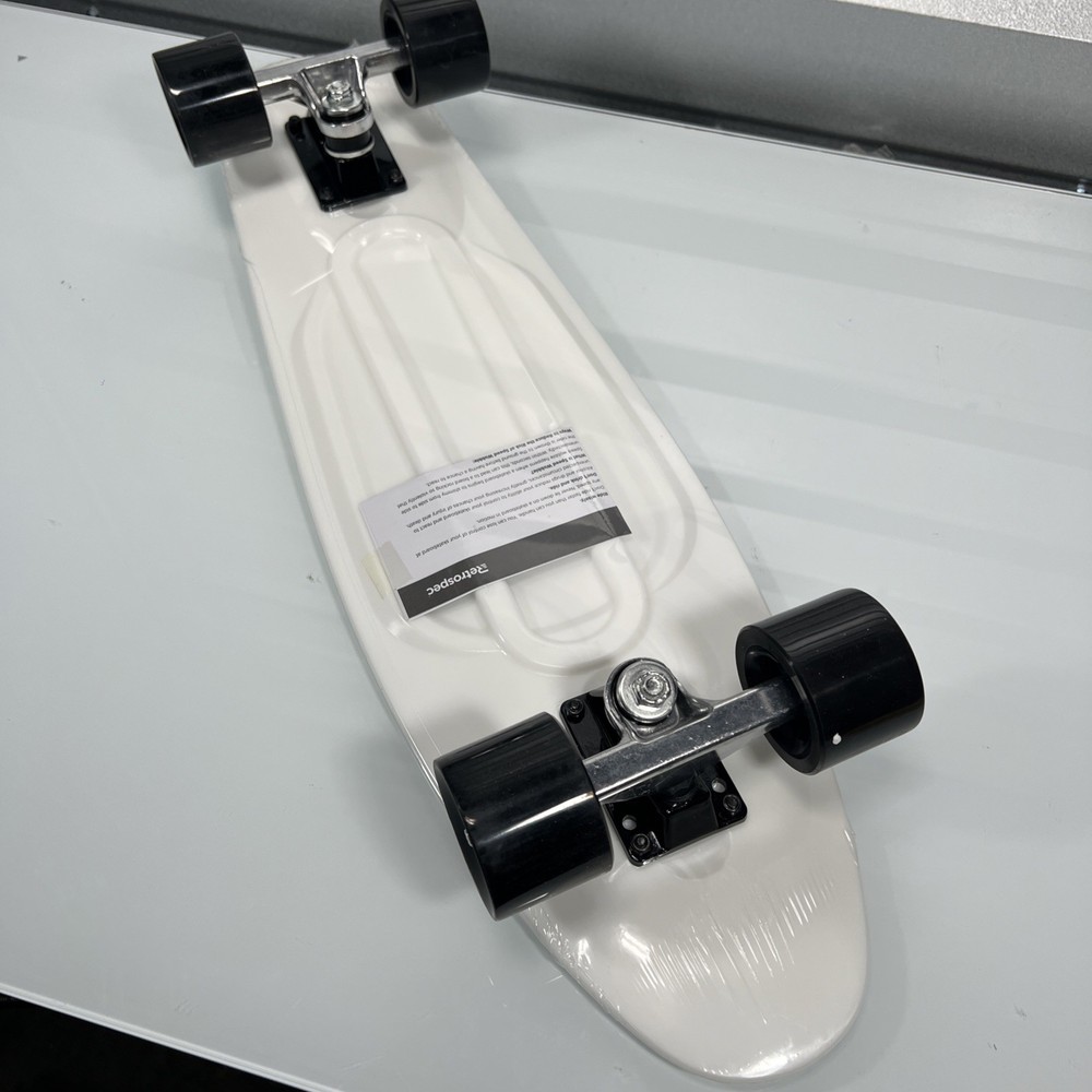 NEW Retrospec Quip 27" SkateBoard Plastic Deck White Plastic Wrapped