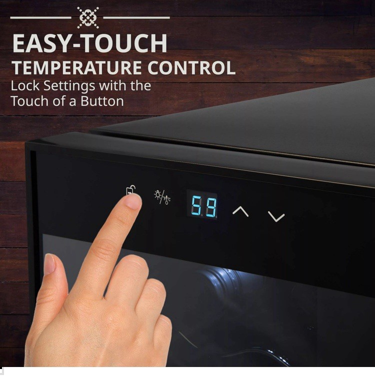 Ivation IVFWCC341LB 34 Bottle Compressor Refrigerator