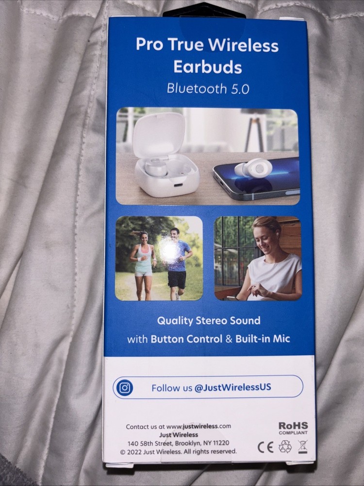 JW Just Wireless Pro True Wireless Earbuds Bluetooth 5.0