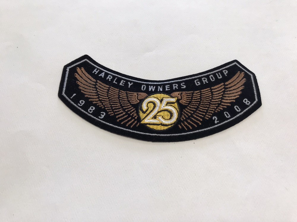 2008 25th Anniversary HOG Membership Rocker Patch HARLEY DAVIDSON OWNERS GROUP