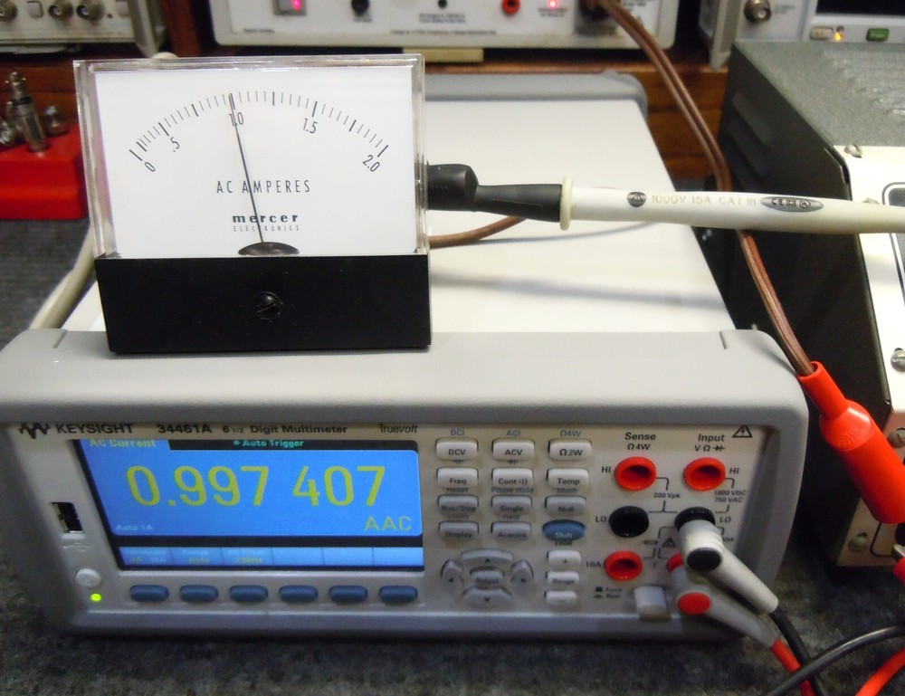 AC Current Panel Mount Meter 0 - 2.0 Amps