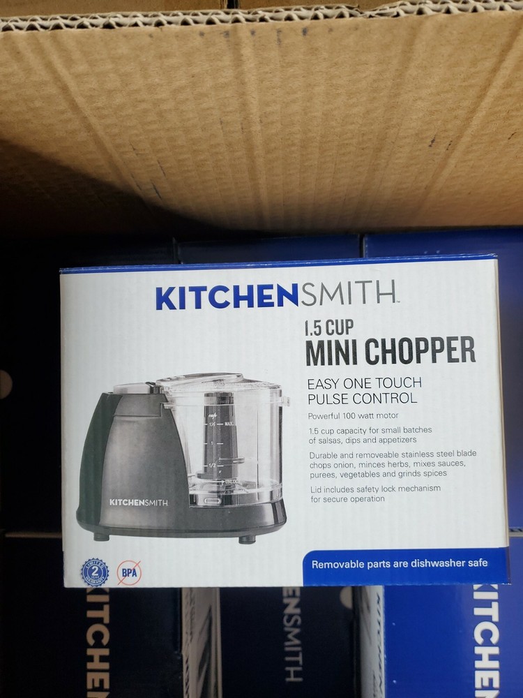 Black Kitchen Smith 1.5 Cup Mini Chopper Food Processor
