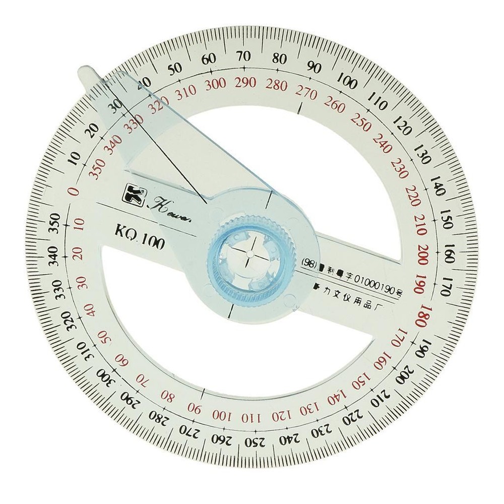 10cm Plastic 360 Degree Sewing Arm Protractor Ruler Angle