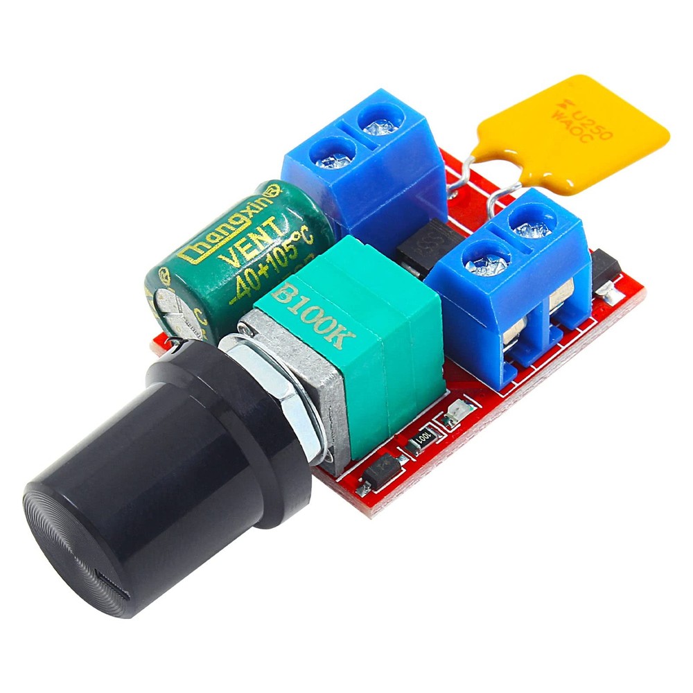 Mini PWM DC Motor Speed Controller, DC 3V 6V 12V 24V 35V 5A Speed Control Switch