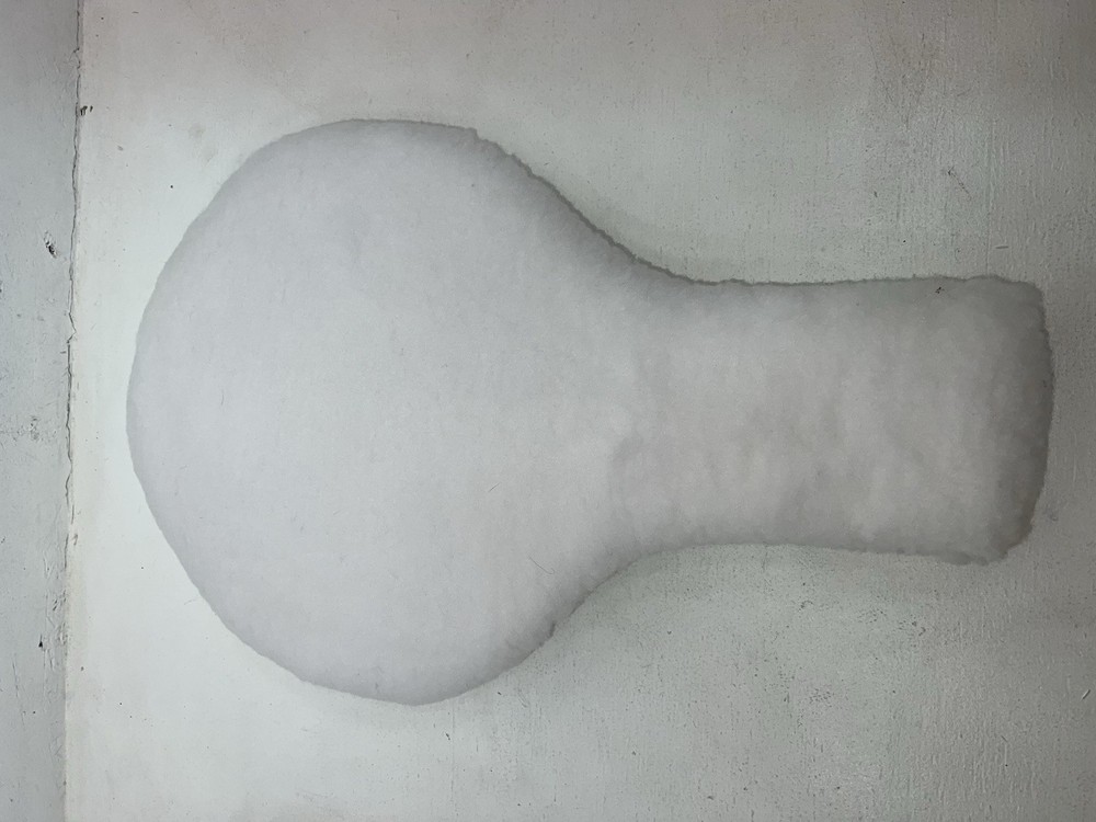 New White Wool Keyhole Seat Riser #30-1002 MM-601