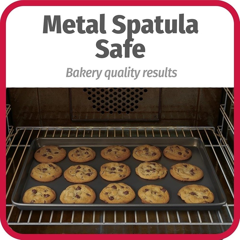 Nonstick Bakeware Set 3 Piece Heavy Duty Baking Sheets Dishwasher Safe New