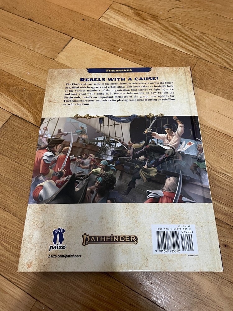 Pathfinder RPG 2e Lost Omens Firebrands HC 2nd Edition