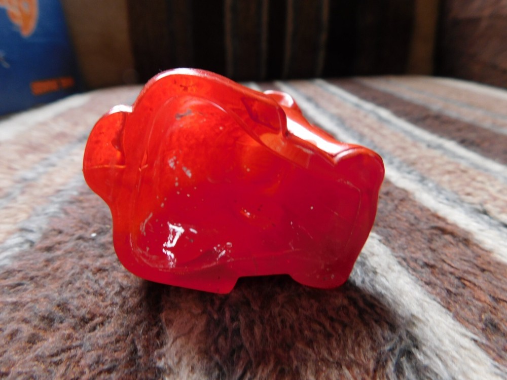 1940's Mopey Dog Glass Candy Container Painted Red
