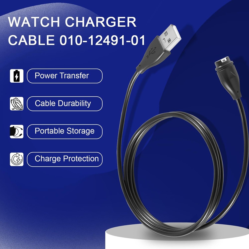Replacement for Garmin Charger Cable 010-12491-01 Multiple Watch Devices 2 PCS