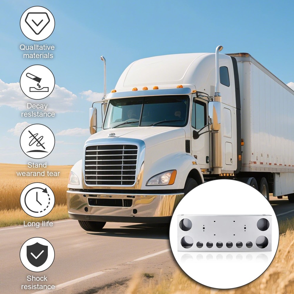 Stainless Steel Tail Light Panel for Semi Trucks & Trailers – 4.49” & 2.31”