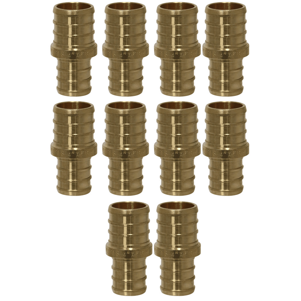 10 Pack XFITTING 5/8" X 3/4" Pex B Reducing Coupling Pex Coupling Crimp Fitting